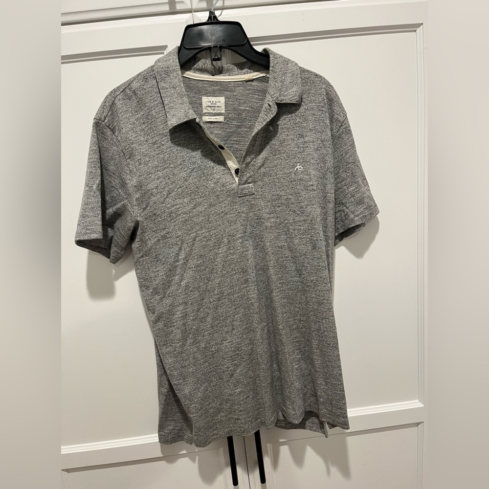 Rag & Bone size M Grey Gray Polo shirt